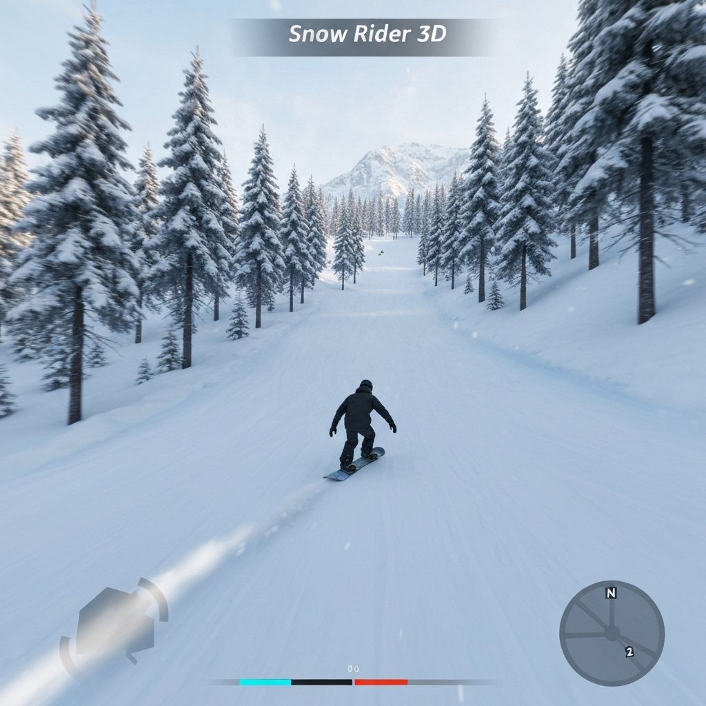 Downhill Run Snow Rider 3D gameplay downhill run